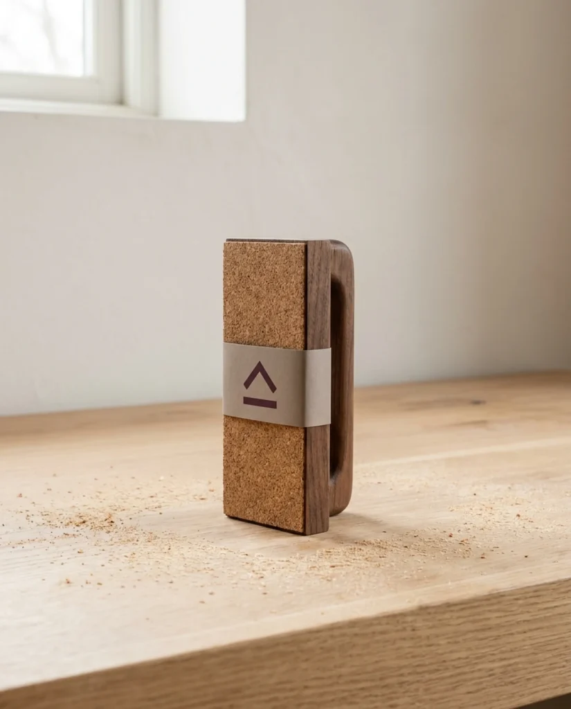 Sanding Block, Cork-Faced Hardwood — product view