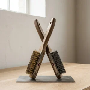 Wire Brush Set, Brass & Steel Pair — product view
