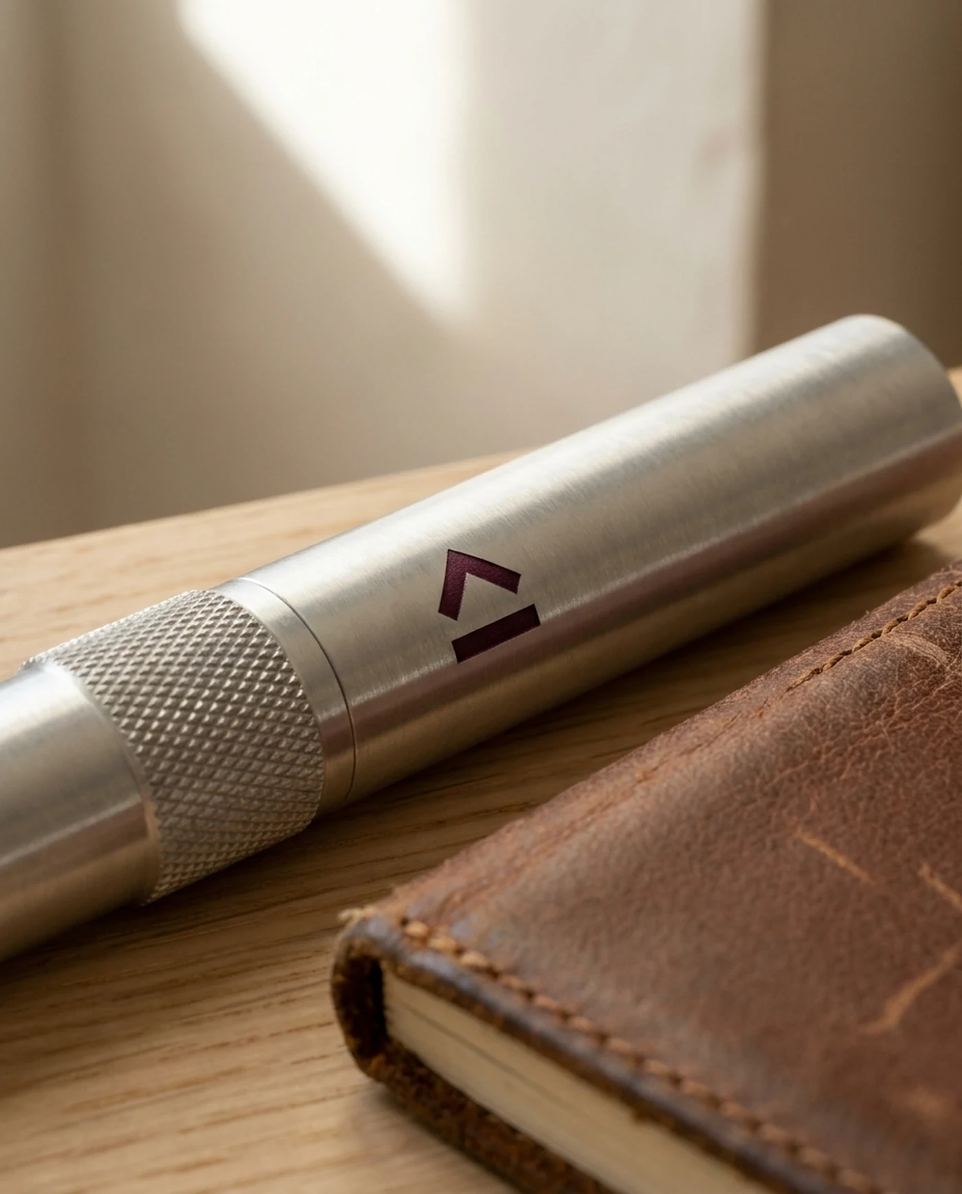 Pocket Inspection Penlight, Aluminium — material and maker's mark detail