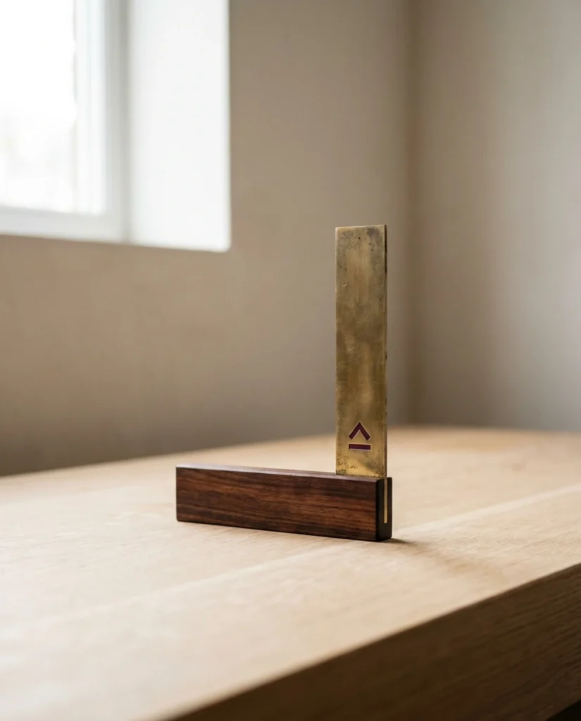 Try Square, Rosewood & Brass 250mm — product view