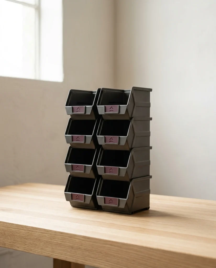 Stacking Shop Bins, Set of 6 — product view