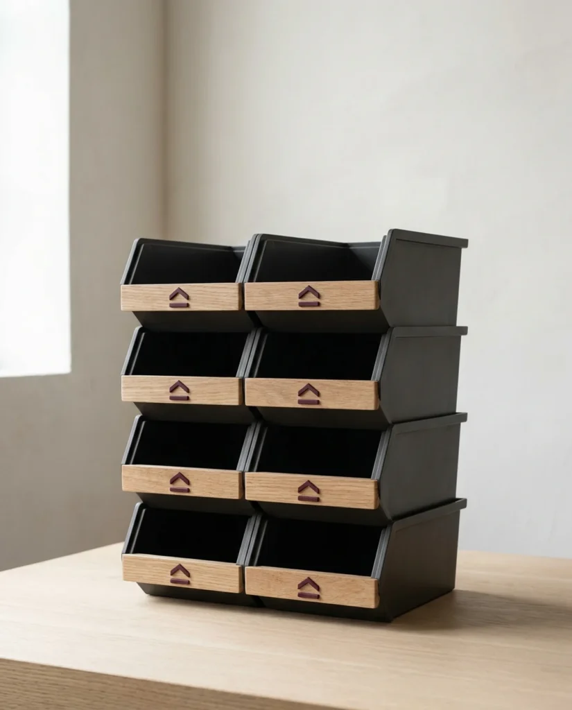 Stackable Shop Bins, Set of 8 — product view