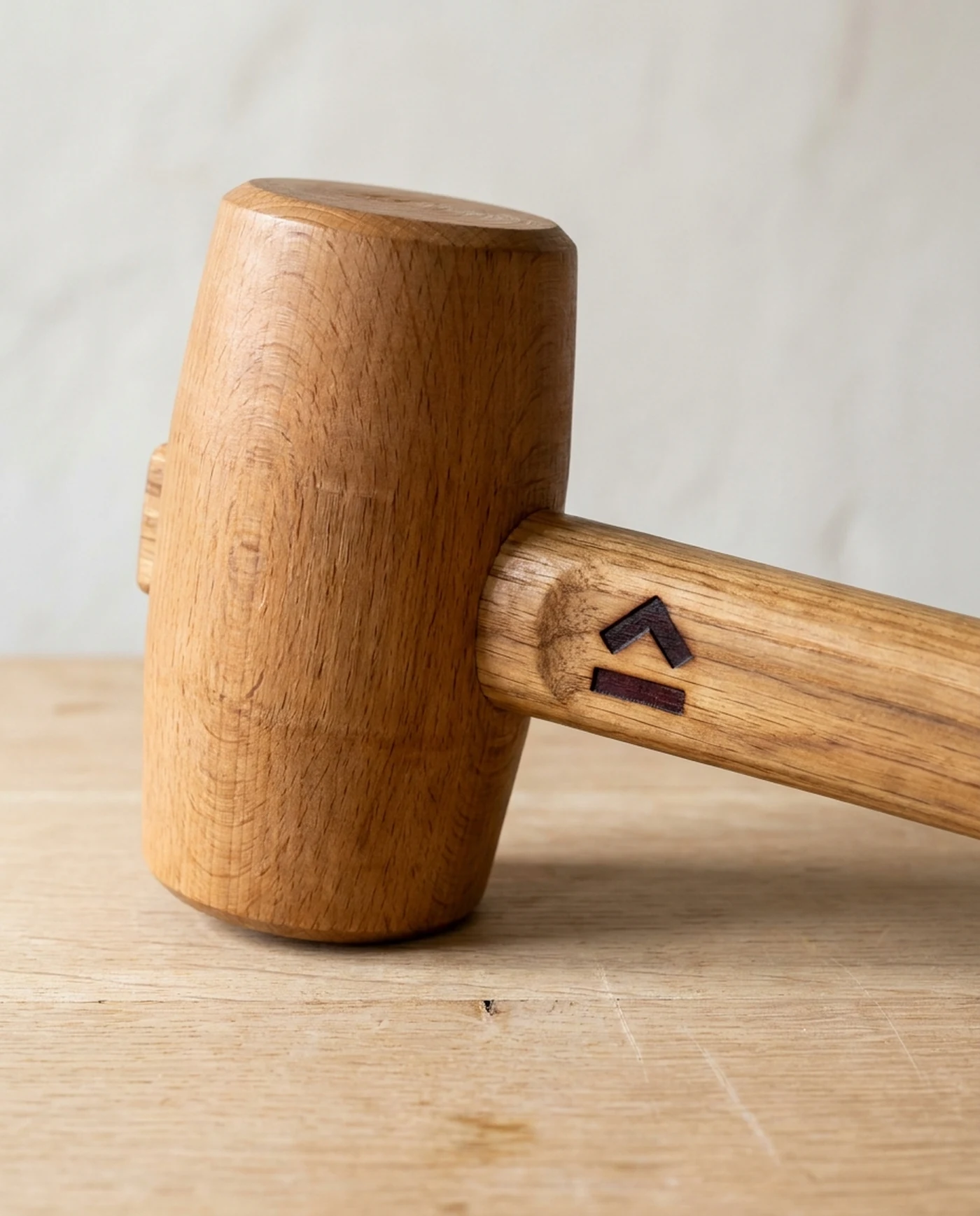 Hardwood Mallet, 24oz Hickory Handle — material and maker's mark detail